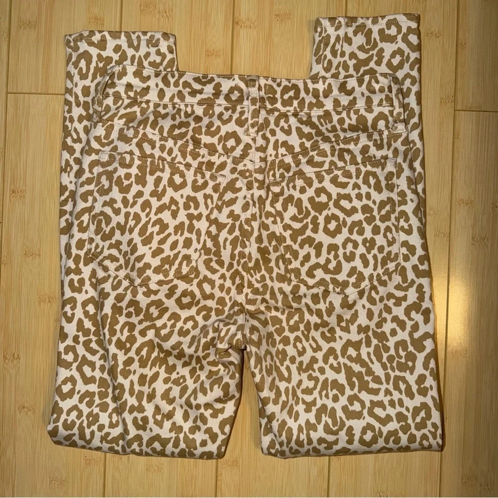 J. Crew 10” High Rise Toothpick Jean Safari Leopard